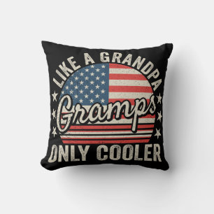Gramps Like A Grandpa Only Cooler USA Vlag Kussen