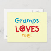 Gramps Loves Me T-shirts en geschenken Briefkaart (Voorkant / Achterkant)