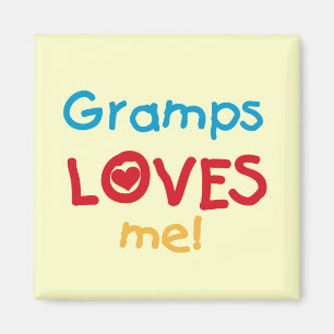 Gramps Loves Me T-shirts en geschenken Magneet