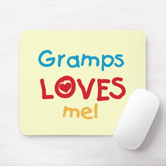 Gramps Loves Me T-shirts en geschenken Muismat (Met muis)