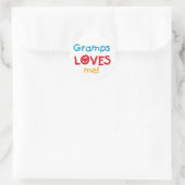 Gramps Loves Me T-shirts en geschenken Ronde Sticker (Tas)