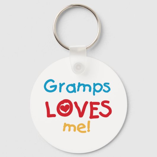 Gramps Loves Me T-shirts en geschenken Sleutelhanger (Voorkant)