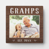 Gramps met speciale Rustic-grootpfoto Fotoplaat (Voorkant)