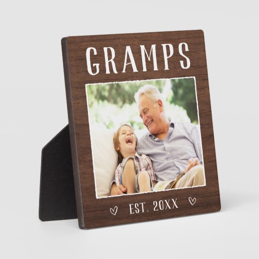 Gramps met speciale Rustic-grootpfoto Fotoplaat (Voorkant)