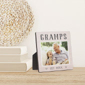 Gramps met speciale Rustic-grootpfoto Fotoplaat
