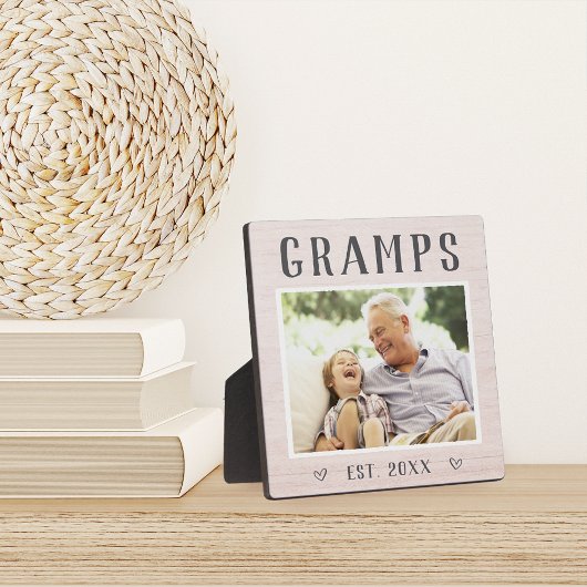 Gramps met speciale Rustic-grootpfoto Fotoplaat