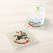 Gramps op Rocking Horse Glazen Onderzetter (Schuin)