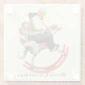 Gramps op Rocking Horse Glazen Onderzetter (Achterkant)