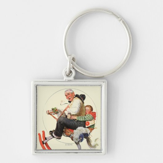 Gramps op Rocking Horse Sleutelhanger (Voorkant)