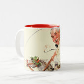 Gramps op Rocking Horse Tweekleurige Koffiemok (Voorkant links)