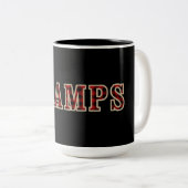 GRAMPS Rustige Red Black Buffalo Checker Squares Tweekleurige Koffiemok (Voorkant rechts)