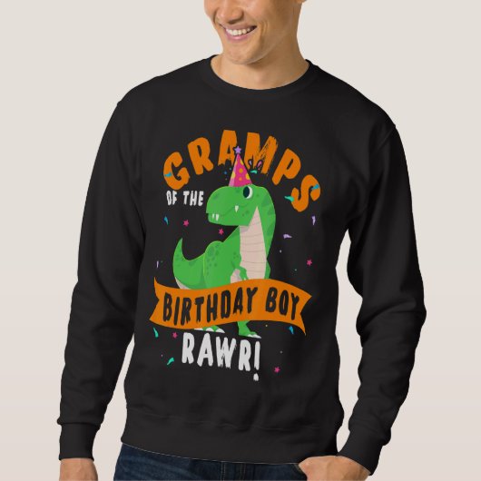 Gramps van de verjaardag jongen dinosaurus schatti trui (Voorkant)