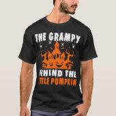 Grampy achter Little Pumpkin Halloween Gift T-shirt (Voorkant)