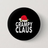 Grampy Claus Christmas Family Group Matching Pajam Ronde Button 5,7 Cm (Voorkant)