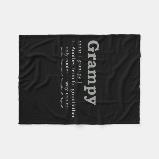 Grampy Design_ Funny Definition  Fleece Deken (Voorkant (Horizontaal))