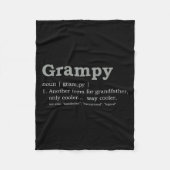 Grampy Design_ Funny Definition  Fleece Deken (Voorkant)
