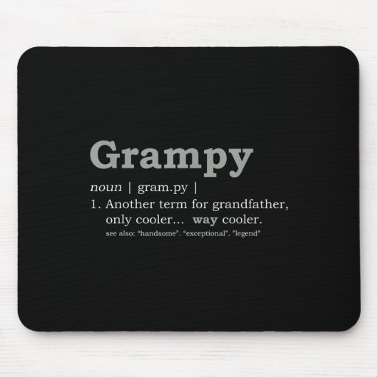 Grampy Design_ Funny Definition Muismat (Voorkant)