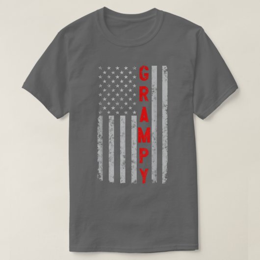 Grampy Funny Fathers Dag  Patriottisch Amerika T-shirt (Design voorkant)