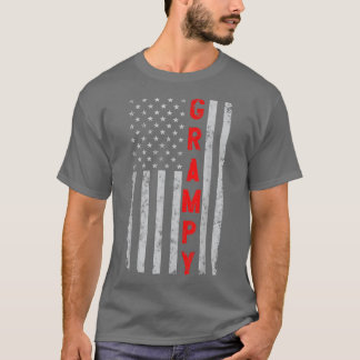 Grampy Funny Fathers Dag  Patriottisch Amerika T-shirt