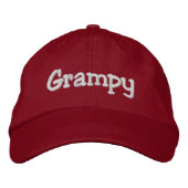Grampy geborduurd Baseball Hat Pet | Rood (Voorkant)