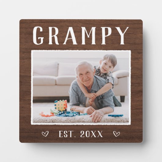 Grampy Grandpa - foto van Rustic Fotoplaat (Voorkant)