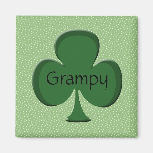 Grampy Irish Shamrock Magnet (Voorkant)