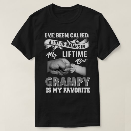 Grampy is mijn favoriete naam Funny Grandpa Gift F T-shirt (Design voorkant)