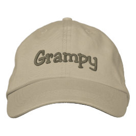 Grampy Khaki Borduurt Baseball Pet/Pet Pet