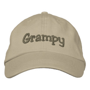 Grampy Khaki Borduurt Baseball Pet/Pet Pet