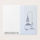 Grampy Lamp en een doos vol liefde. Kaart (Buitenkant ongevouwen)