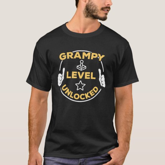 Grampy Level Unlocked Soon To Be Grampy T-shirt (Voorkant)