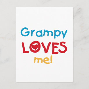 Grampy Loves Me T-shirts en geschenken Briefkaart