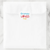 Grampy Loves Me T-shirts en geschenken Hart Sticker (Tas)