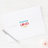 Grampy Loves Me T-shirts en geschenken Hart Sticker (Envelop)