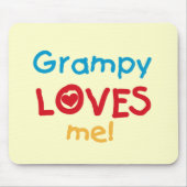Grampy Loves Me T-shirts en geschenken Muismat (Voorkant)