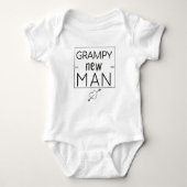 Grampy New Man Baby Grampy Boy, Gift for Boy Romper (Voorkant)