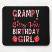 Grampy Of The Berry First Birthday Girl Strawberry Muismat (Voorkant)
