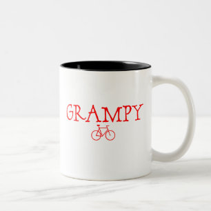 Grampy Red Bike Tweekleurige Koffiemok