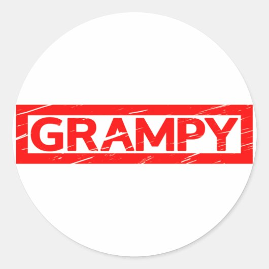 Grampy Stamp Ronde Sticker (Voorkant)