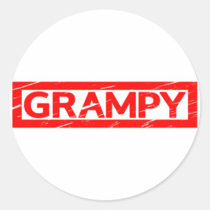 Grampy Stamp Ronde Sticker