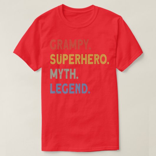 Grampy superheld mythe legende t-shirt (Design voorkant)