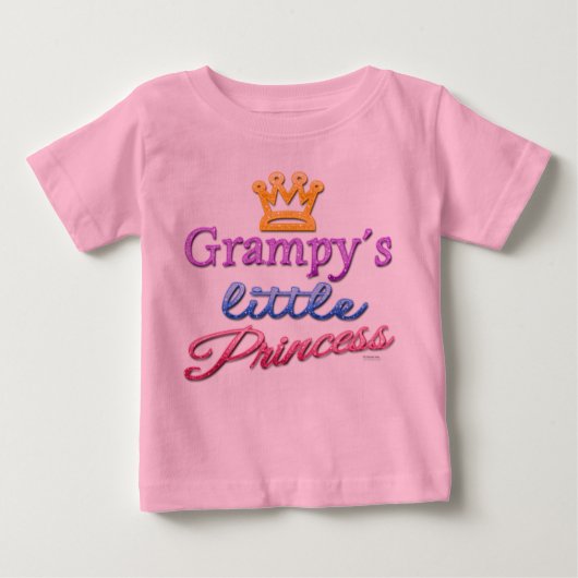 Grampy's Little Princess Baby Peuter T-shirt (Voorkant)