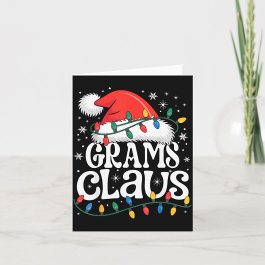 Grams Claus Funny Xmas Christmas Grandma Holiday S Kaart (Voorkant)