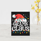 Grams Claus Funny Xmas Christmas Grandma Holiday S Kaart (Gele Bloem)