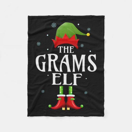 Grams Elf Xmas Bijpassende Familie Groep Kerstfees Fleece Deken (Voorkant)