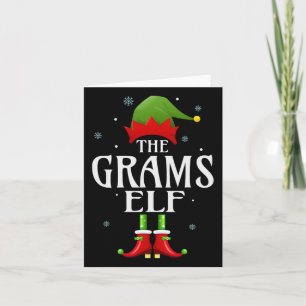 Grams Elf Xmas Bijpassende Familie Groep Kerstfees Kaart