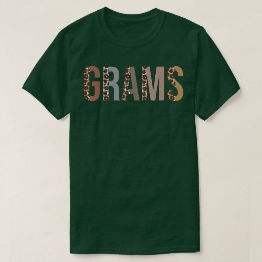 Grams Leopard print mam Cute Moederdag Funny Gra T-shirt (Design voorkant)