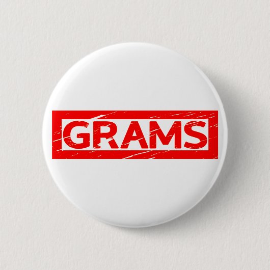 Grams Stamp Ronde Button 5,7 Cm (Voorkant)
