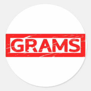 Grams Stamp Ronde Sticker