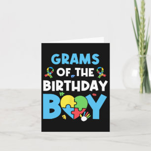 Grams van de Verjaardag Jongen Autisme Bewustzijns Kaart